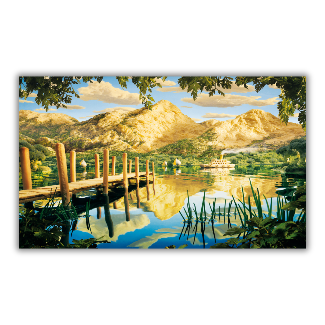 Paesaggio rurale di formaggio in 'Cheesescape' di Carl Warner