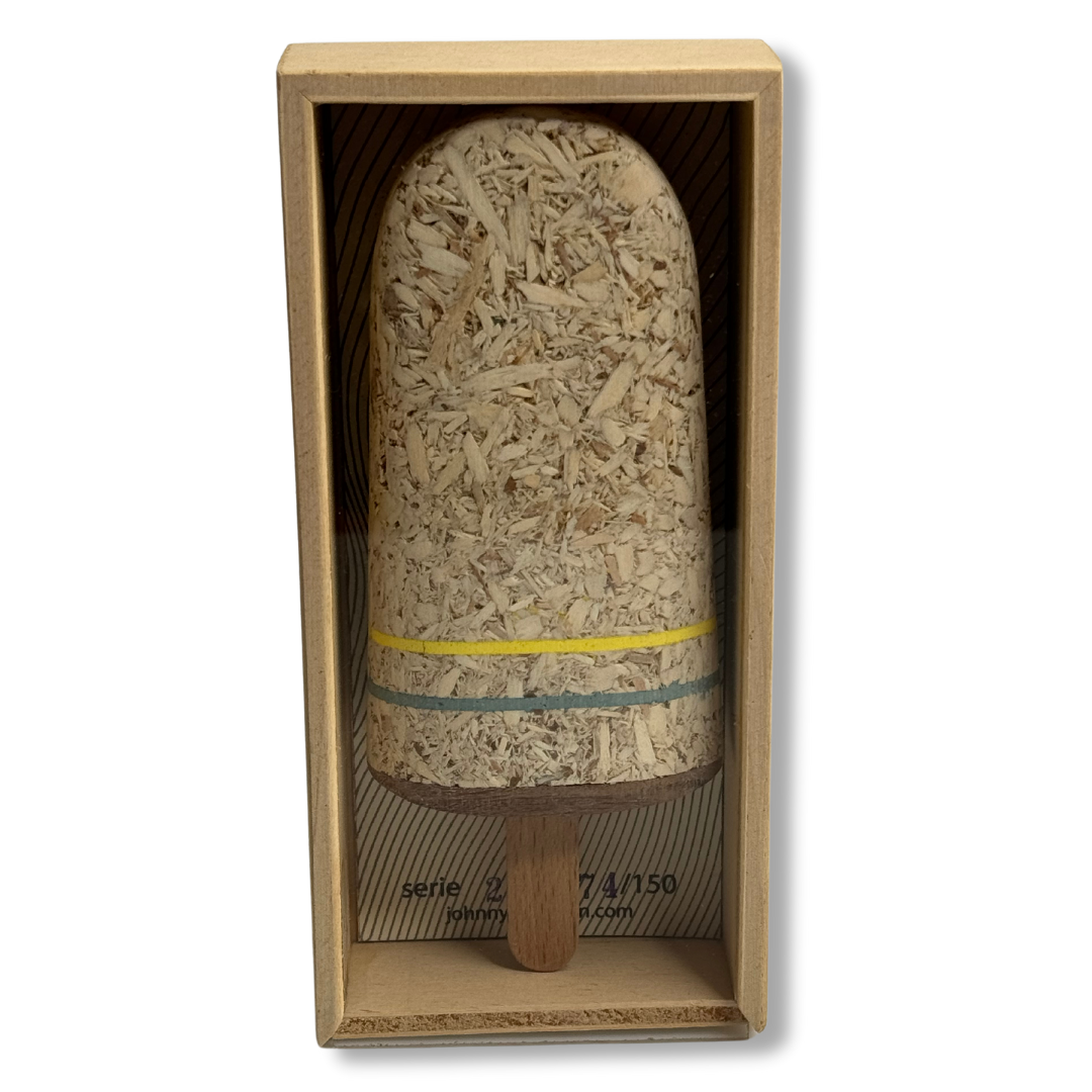 Pinguino Gelato in legno con trucioli in scatola