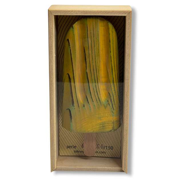 Pinguino gelato in legno giallo-verde in scatola, edizione limitata