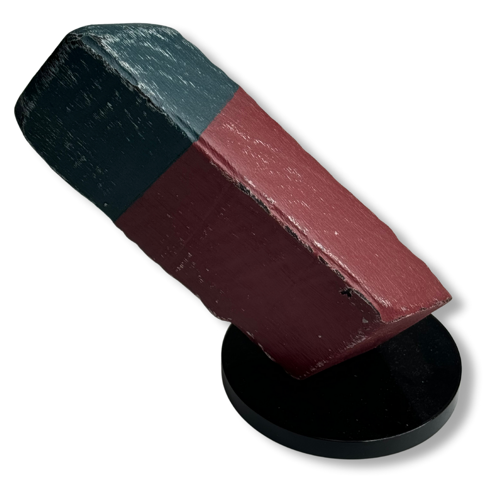 Scultura in legno e polvere di marmo "TOUT PASSE 2" di Johnny Hermann, edizione limitata e firmata. Pezzo di design artistico unico disponibile su Mycrom Art. Laterale