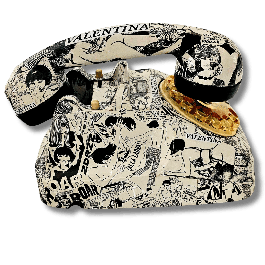 Telefono da collezione Valentina con tema fumetti