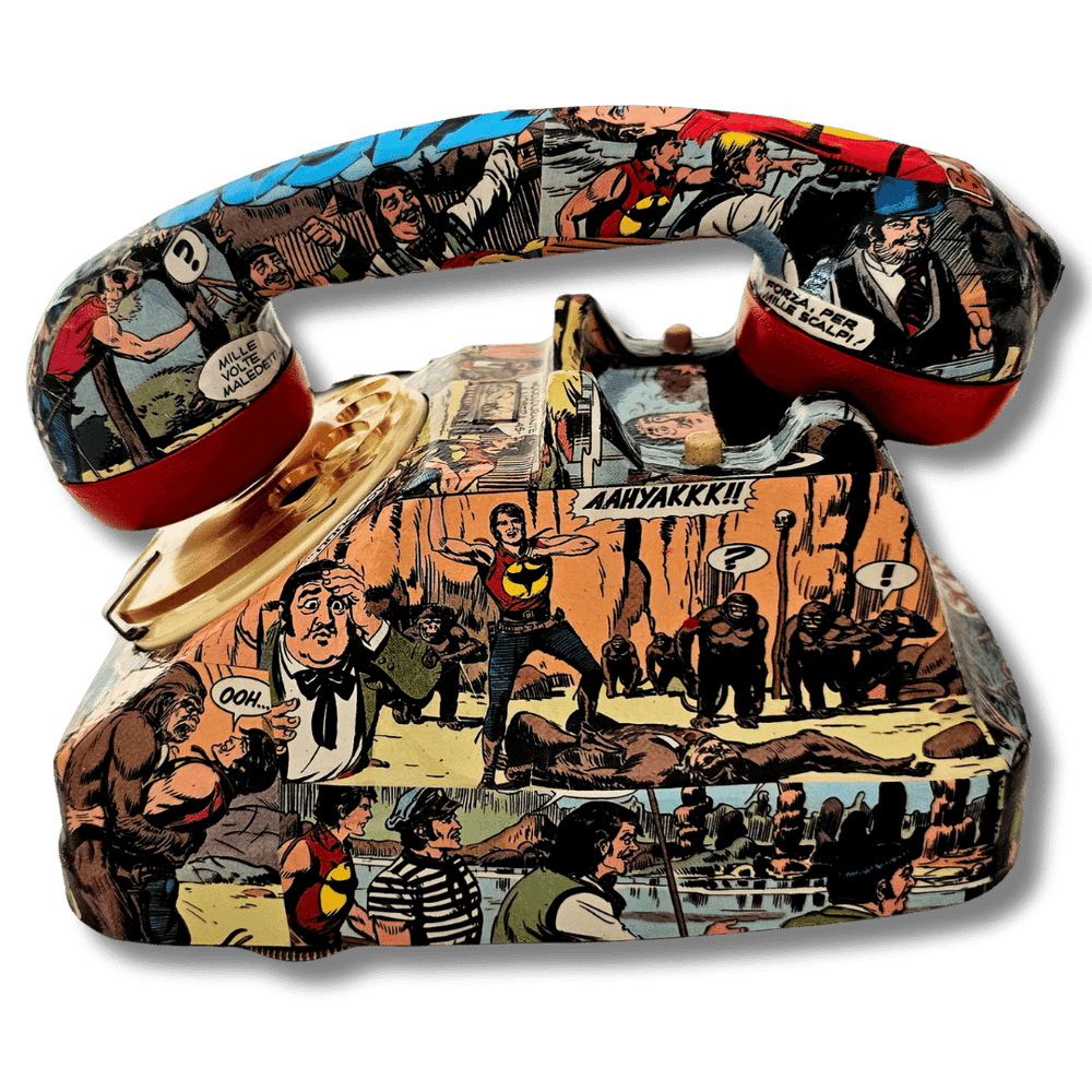 Telefono retrò ZAGOR con grafica fumettistica
