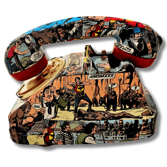 Telefono retrò ZAGOR con grafica fumettistica