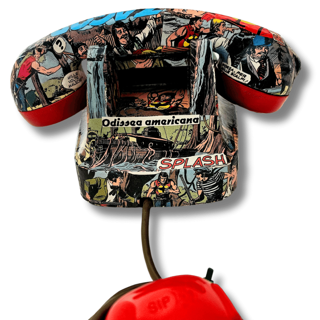 Retro telefono ZAGOR con tema fumetto
