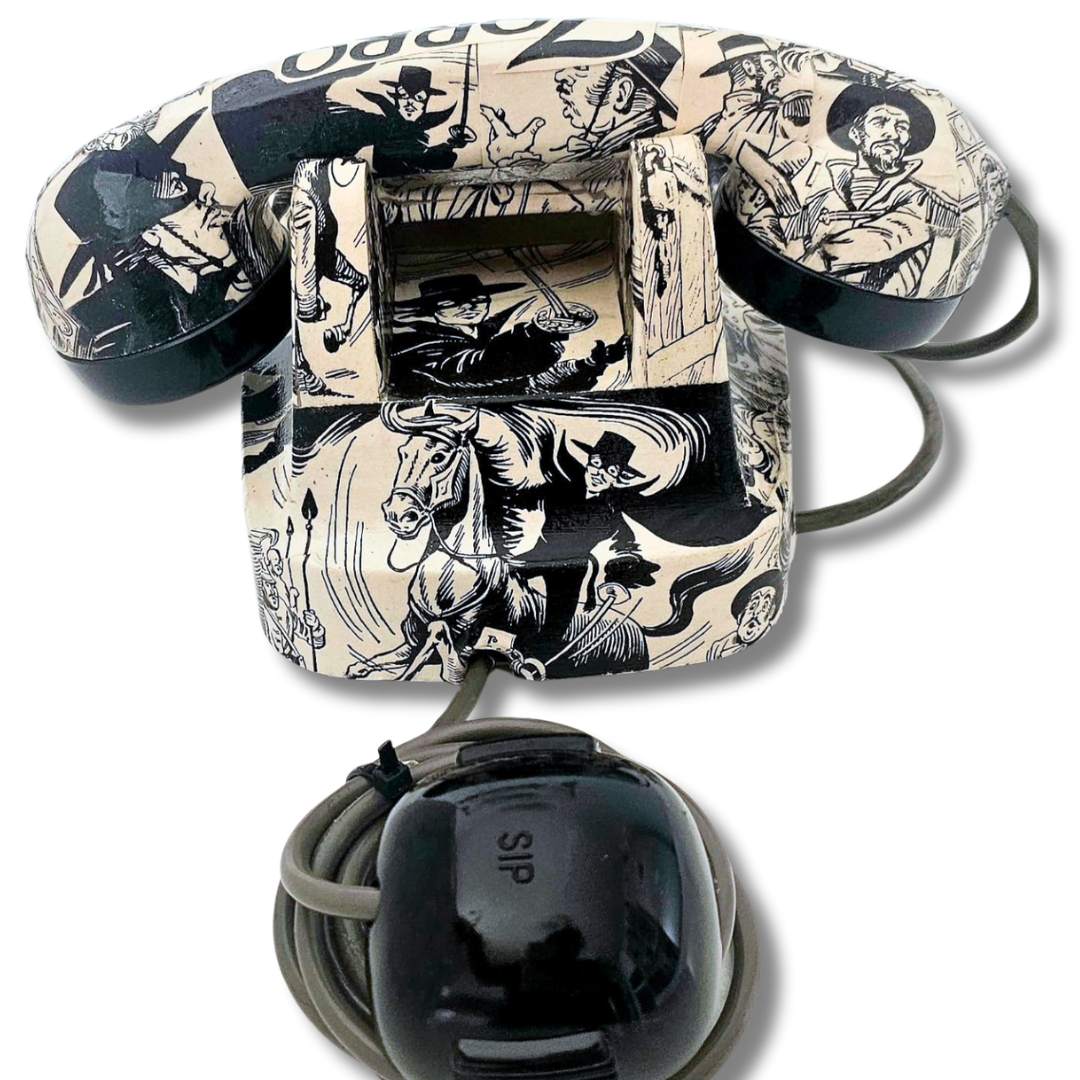 Vista posteriore telefono ZORRO con cavo SIP