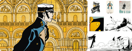Collezione esclusiva HUGO PRATT, con rappresentazioni di Corto Maltese in avventure grafiche distintive e stile artistico inconfondibile.