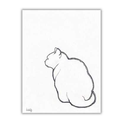 Original sketch Cat nr.4 - Amleto Dalla Costa