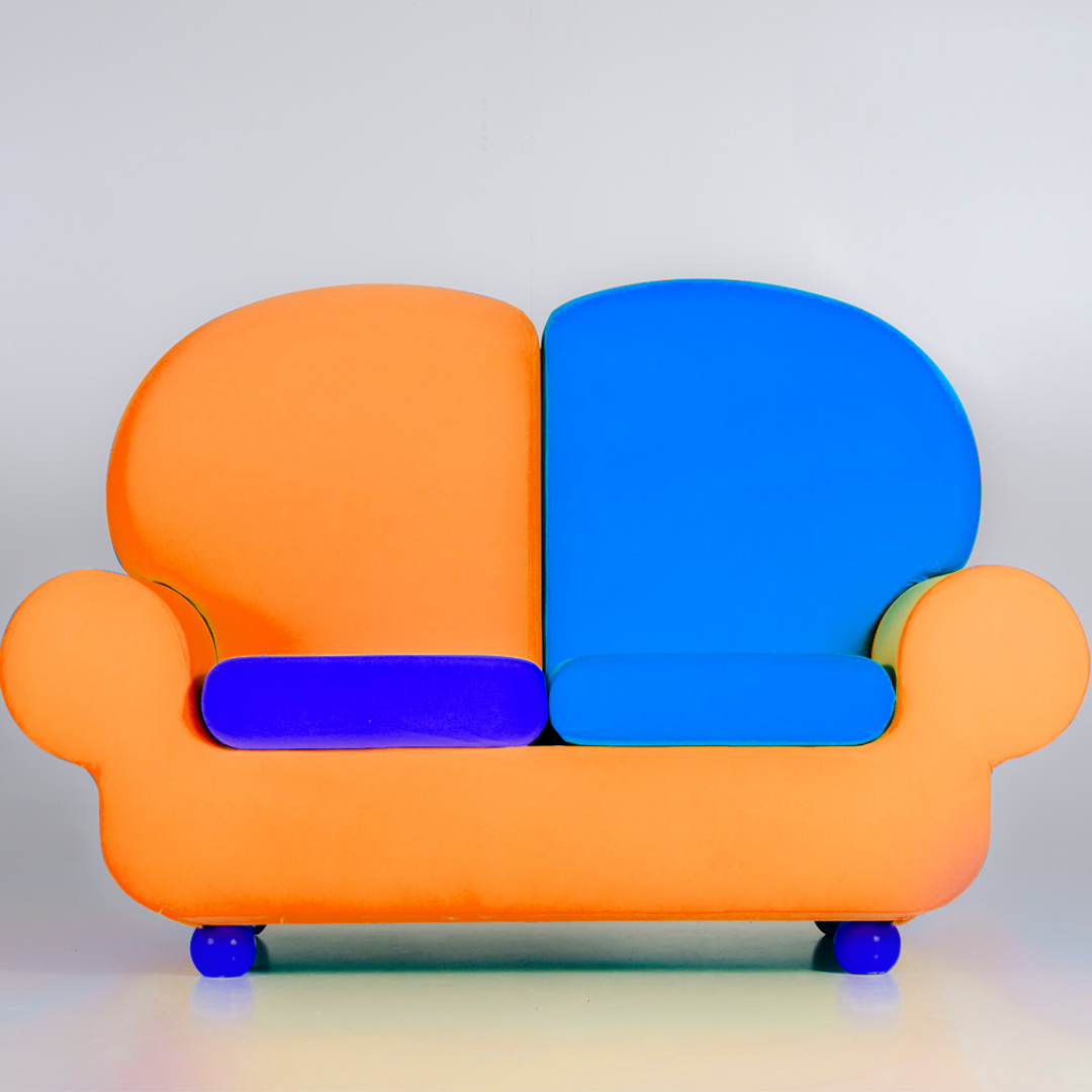 Papì colors 2 seater - Multicolor sofa-pouf
