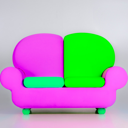 Papì colors 2 seater - Multicolor sofa-pouf