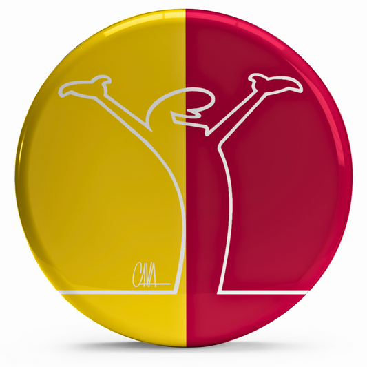 Bollini "Ardore Giallorosso" di Mr. Linea, perfetti per dimostrare amore e passione per i colori giallorossi del calcio.