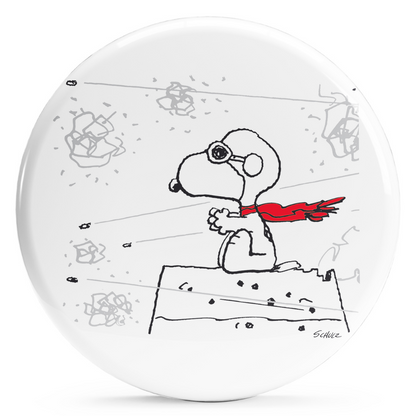 Immergiti nell'avventura con il bollino di Snoopy Aviatore! Adesivo di alta qualità da collezione Peanuts, ideale per fan e collezionisti.