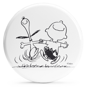 Bollino adesivo Charlie Brown e Snoopy danzanti