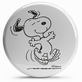Bollino adesivo Snoopy danzante, 2,5 cm, collezione Peanuts