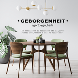 Ambientazione Sticker Arte da parete "Geborgenheit" che evoca sicurezza e amore in un design minimalista - perfetto per la decorazione moderna della casa.