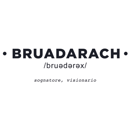 Sticker murale "Bruadarach" che invoca la visione e l'ispirazione con un design minimalista ed elegante per decorazioni interne moderne.