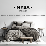 Ambientazione Sticker da parete MYSA raffigurante la gioia del relax casalingo, in perfetto stile scandinavo per interni moderni e confortevoli.