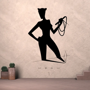 Adesivo Murale Silhouette Catwoman