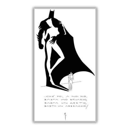 Batman et Catwoman 'Embrace in the Shadows' Sticker mural