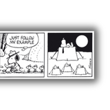 Dettaglio della Striscia comica in bianco e nero "SNOOPY in the Camping Tent" che mostra Snoopy che dirige un campeggio, dà consigli e poi si addormenta sopra una tenda.