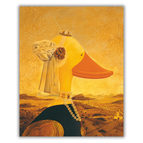 Quadro DUCA DUCK di Rossino, stampa serigrafata numerata con design iconico, perfetta per collezionisti ed estimatori d'arte. Questo è la papera.