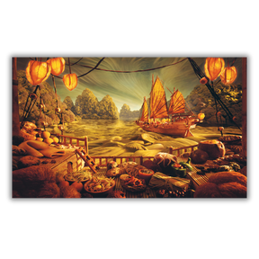 Opera d'arte esotica 'Chinese Junk' di Carl Warner