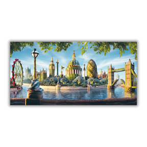 Dettaglio skyline di Londra di Carl Warner con monumenti iconici