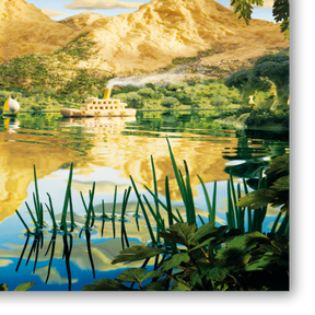 Dettaglio del paesaggio di formaggio in 'Cheesescape' di Carl Warner