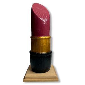 VIOLET LIPSTICK Rossetto Pop Art in Legno – Scultura Limited Edition Johnny Hermann