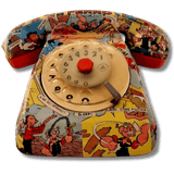 Telefono artistico decorato con fumetti di Braccio di Ferro - Popeye Ring Art Phone